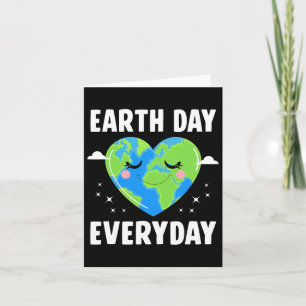 Cute Heart Earth Kids Teachers Earth Day Everyday Card