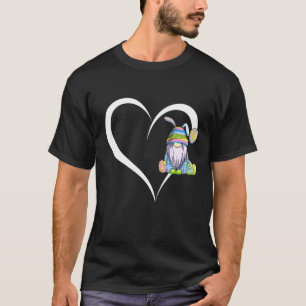 Cute Heart Easter Gnome Eggs Happy Easter Day Hunt T-Shirt