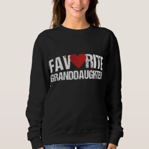 Cute Heart Favourite Granddaughter Gift Ideas Sweatshirt