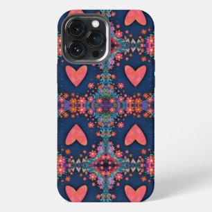 Cute Heart Flowers Girly Fun Inspirivity iPhone 13 Pro Max Case