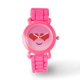 Cute Heart for Eyes Pink emoji Watch