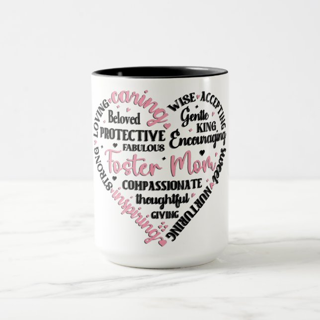 Cute Heart Foster Mum Mug (Center)
