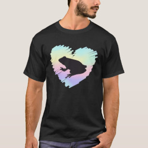 Cute Heart Frog  I Love Frogs Toad Rainbow Hunter  T-Shirt