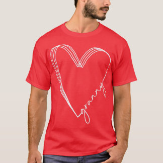 Cute Heart Granny Mothers Day  T-Shirt