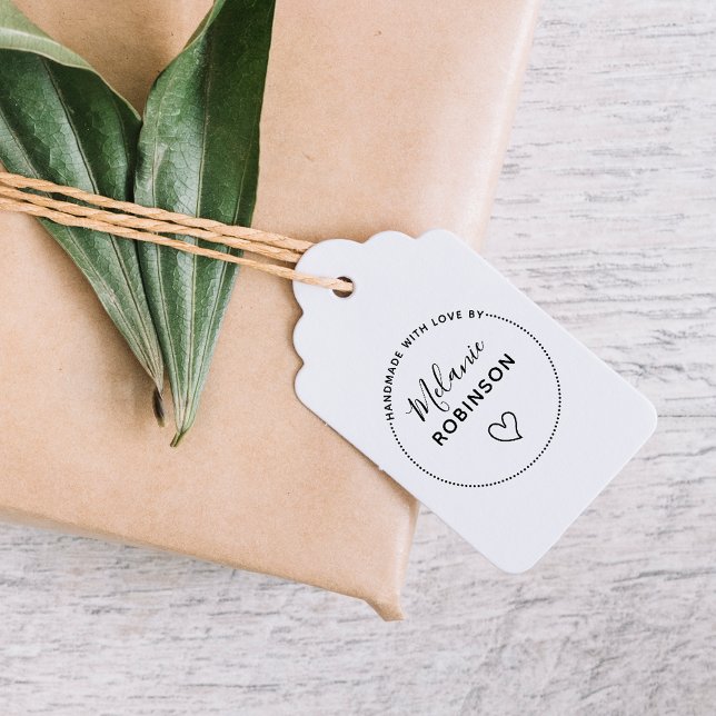 Cute Heart | Handmade With Love By Custom Name Self-inking Stamp (Creator Uploaded)