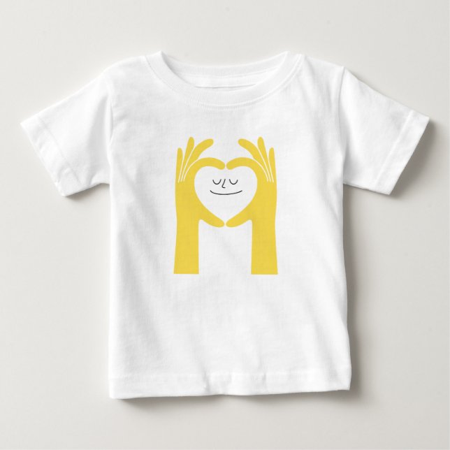 Cute Heart Hands Baby Tee (Front)