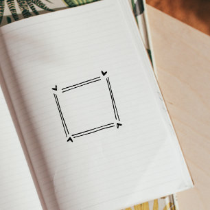 Cute Heart Journal  Rubber Stamp