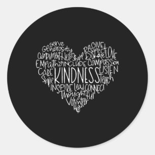 Cute Heart Kindness Graphic Classic Round Sticker