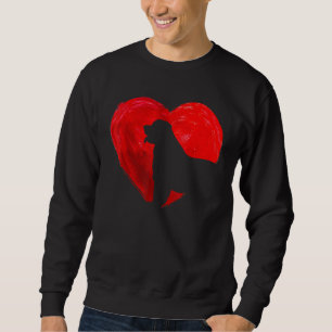 Cute Heart Leonberger Dog Valentines Day Puppy Sweatshirt
