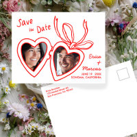 Cute Heart Locket Custom Photos Save the Date