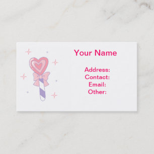 Cute Heart Lollipop Business Card