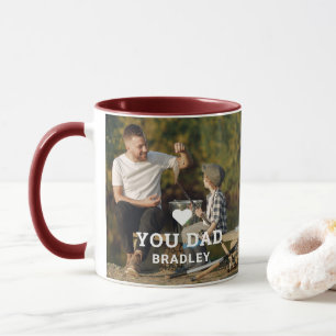 Cute HEART LOVE YOU DAD Photo Father's Day Mug