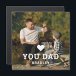 Cute HEART LOVE YOU DAD Photo Names<br><div class="desc">Cute HEART LOVE YOU DAD Photo Father's Day Card features your favourite photo with the text "(love heart) you Dad" in modern white script with your names below. Personalise by editing the text in the text box provided and adding your own picture. Perfect for Christmas, birthday and Father's Day gifts....</div>