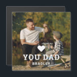 Cute HEART LOVE YOU DAD Photo Names<br><div class="desc">Cute HEART LOVE YOU DAD Photo Father's Day Card features your favourite photo with the text "(love heart) you Dad" in modern white script with your names below. Personalise by editing the text in the text box provided and adding your own picture. Perfect for Christmas, birthday and Father's Day gifts....</div>