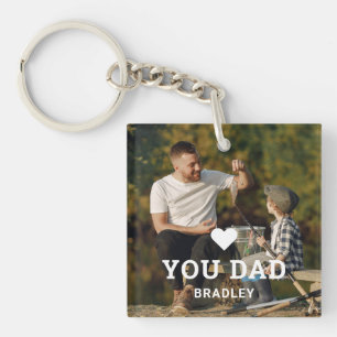 Cute HEART LOVE YOU DAD Photo Names Key Ring