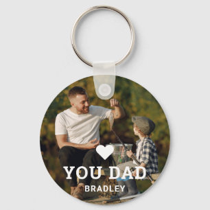 Cute HEART LOVE YOU DAD Photo Names Key Ring