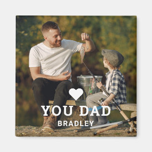 Cute HEART LOVE YOU DAD Photo Names Magnet