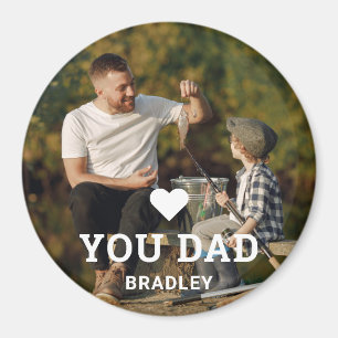 Cute HEART LOVE YOU DAD Photo Names Magnet