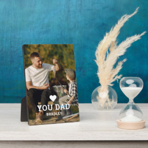 Cute HEART LOVE YOU DAD Photo Names Plaque
