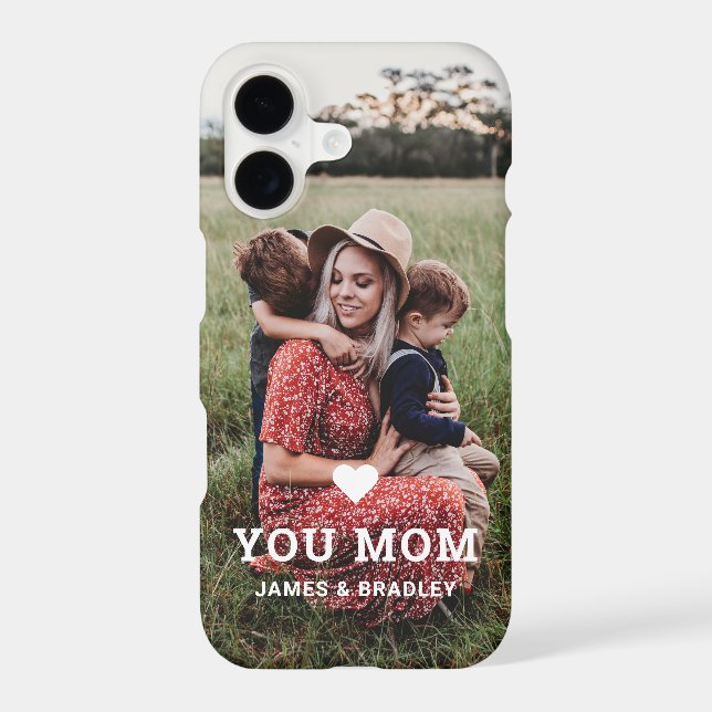 Cute HEART LOVE YOU MOM Mother's Day Photo (Back)