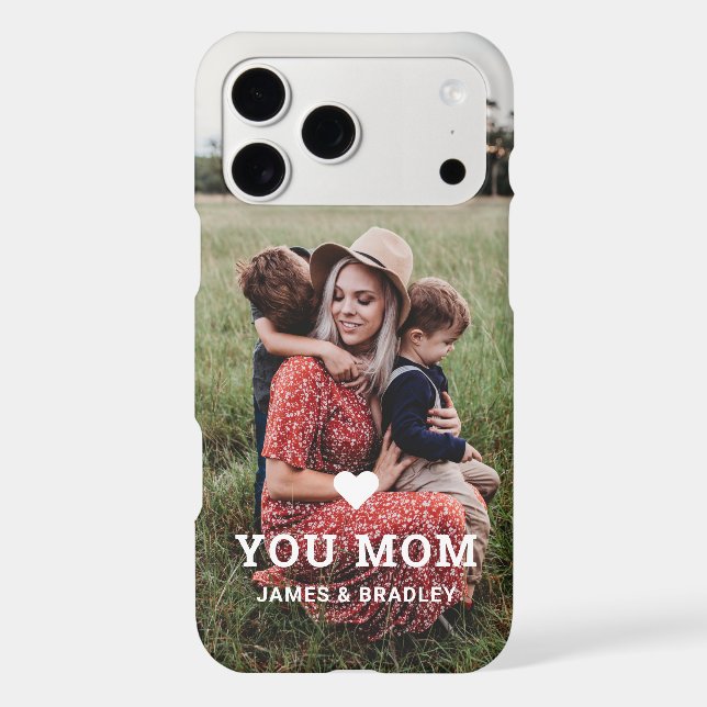Cute HEART LOVE YOU MOM Mother's Day Photo (Back)