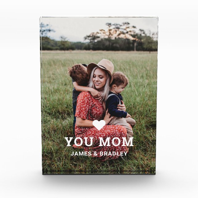 Cute HEART LOVE YOU MOM Mother's Day Photo (Front)