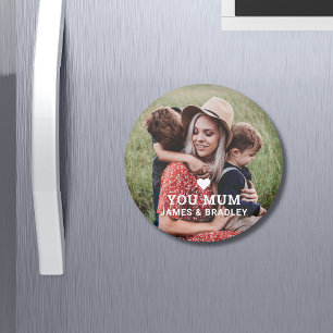 Cute HEART LOVE YOU MUM Mother's Day Magnet