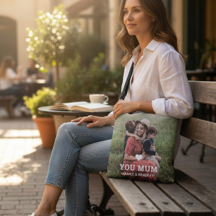 Cute HEART LOVE YOU MUM Mother's Day Photo Crossbody Bag