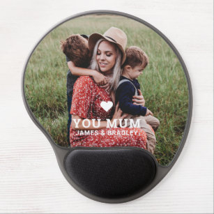 Cute Heart Love You Mum Mother's Day Photo Gel Mouse Mat