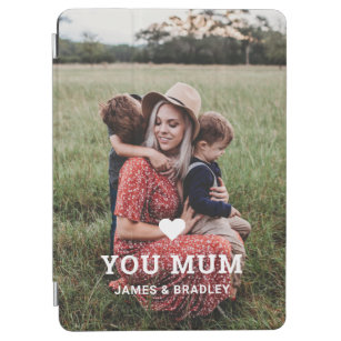 Cute HEART LOVE YOU MUM Mother's Day Photo iPad Air Cover