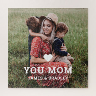 Cute Heart Love You Mum Mother's Day Photo Jigsaw Puzzle