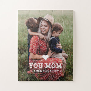 Cute Heart Love You Mum Mother's Day Photo Jigsaw Puzzle