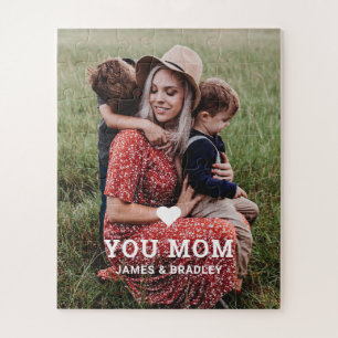 Cute Heart Love You Mum Mother's Day Photo Jigsaw Puzzle