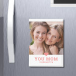 Cute Heart Love You Mum Mother's Day Photo Magnet<br><div class="desc">Cute Heart Love You Mum Mother's Day Photo Magnet features your favourite photo with the text "(love heart) you Mum" in modern script with your names below on a white background. Personalise by editing the text in the text box provided and adding your own picture. Makes the perfect personalised gift...</div>