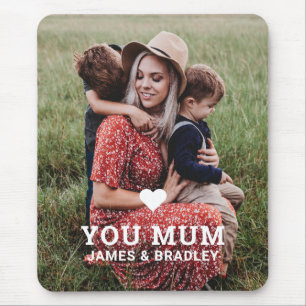 Cute Heart Love You Mum Mother's Day Photo Mouse Mat
