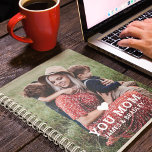 Cute Heart Love You Mum Mother's Day Photo Notebook<br><div class="desc">Cute Heart Love You Mum Mother's Day Photo Notebook features your favourite photo with the text "(love heart) you Mum" in modern white script with your names below. Personalise by editing the text in the text box provided and adding your own picture. Makes the perfect personalised gift for mum for...</div>