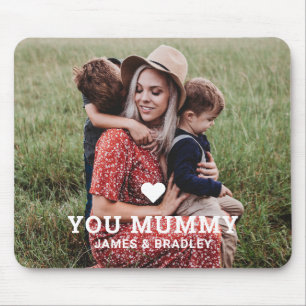 Cute Heart Love You Mummy Mother's Day Photo Mouse Mat