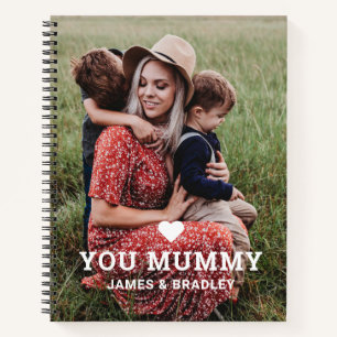 Cute Heart Love You Mummy Mother's Day Photo Notebook