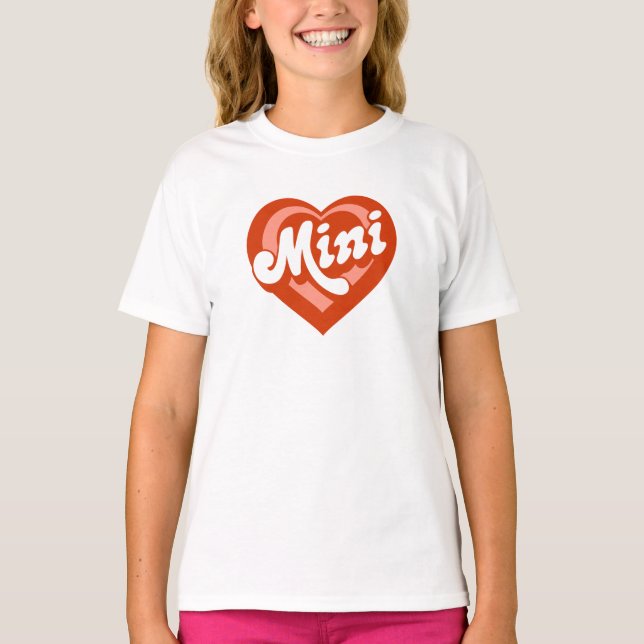 Cute Heart Mama Mini Mother Daughter T-Shirt (Front)