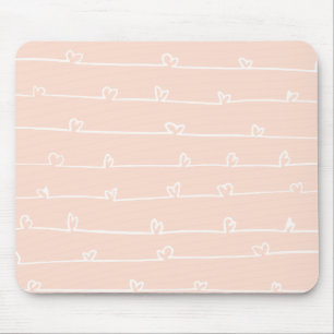 Cute heart mouse mat