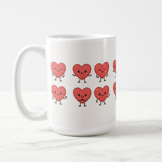 Cute heart mugs