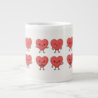 Cute heart mugs