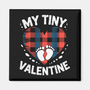 Cute Heart My Tiny Valentine Pregnancy Announcemen Magnet