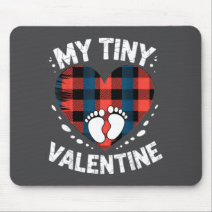 Cute Heart My Tiny Valentine Pregnancy Announcemen Mouse Mat