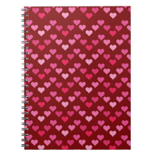Cute Heart Pattern – Pink Girly Aesthetic Design Notebook