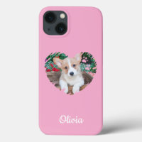 Cute Heart Pet Photo & Dog Paw Prints,Custom