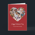 Cute Heart Photo Collage Red Love Valentine's Day Card<br><div class="desc">Celebrate the special moments with your loved one with this Heart Shape Photo Collage design. This customisable picture collage design is perfect for creating a personalised and heartfelt gift featuring cherished moments, creating a visual journey of the precious memories you've shared. Great for birthday, wedding anniversary, Valentine's Day or any...</div>
