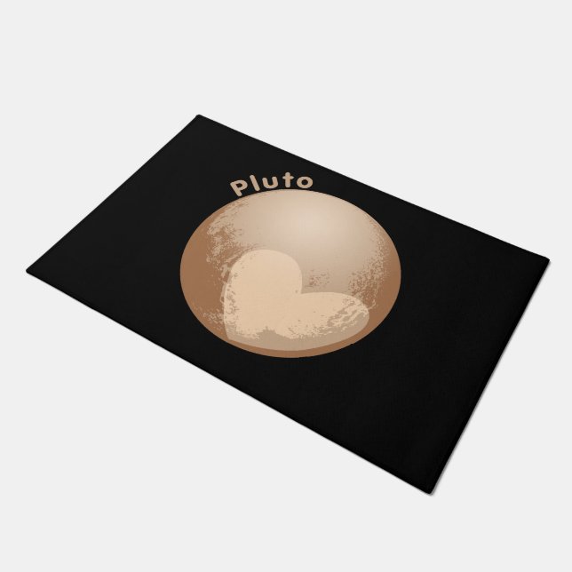 Cute Heart Pluto Doormat (Angled)