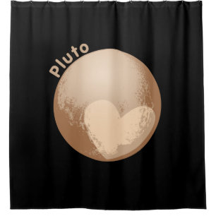 Cute Heart Pluto Shower Curtain