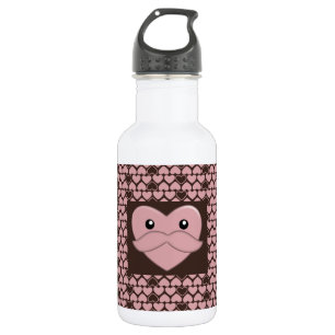Cute Heart Print 532 Ml Water Bottle